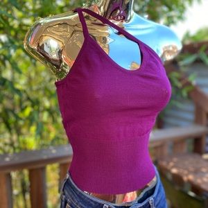 Trendy Knit Ribbed Crop top